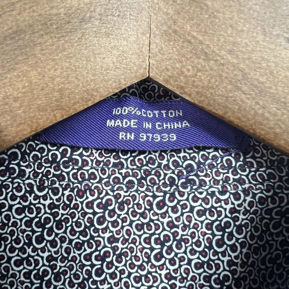 Alan Flusser Shirt Men's Size L Cotton Multicolor Button Up Long Sleeve - Picture 5 of 5